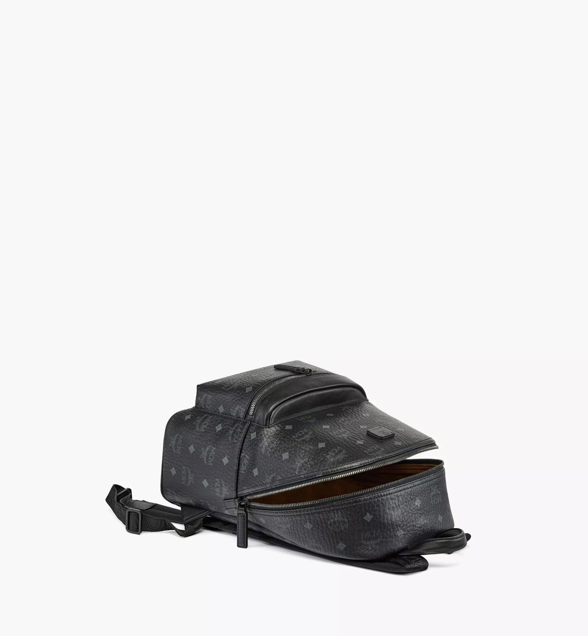 chi tiết balo MCM STARK SMALL BACKPACK IN BLACK VISETOS MMKCSVE02BK001