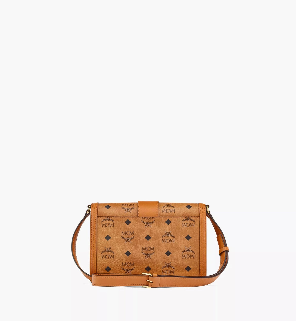 mặt sau MCM TRACY SMALL SHOULDER BAG IN COGNAC VISETOS MWSCAXT01CO001