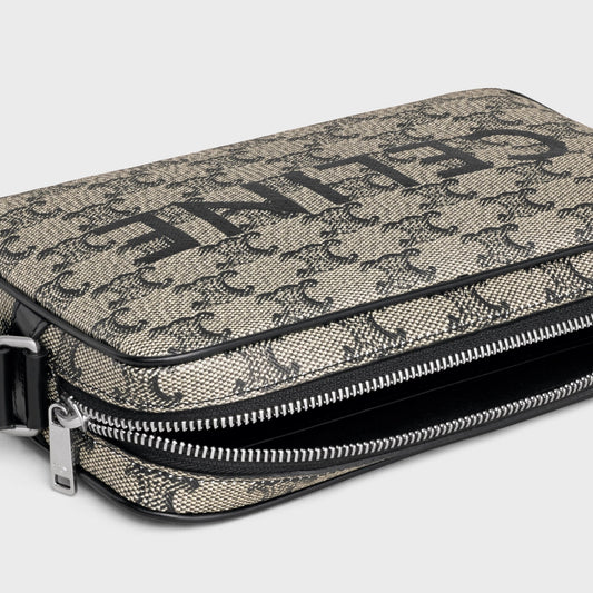 mặt trong túi MEDIUM MESSENGER BAG TRIOMPHE CANVAS WITH CELINE PRINT 194502GED.02SI