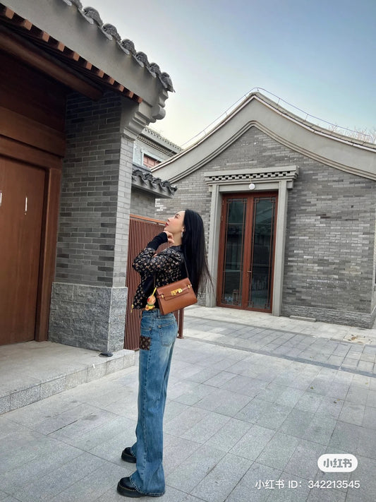 mẫu mang túi MINI MANHATTAN IN BOX SAINT LAURENT BRICK 727766AACQ36362