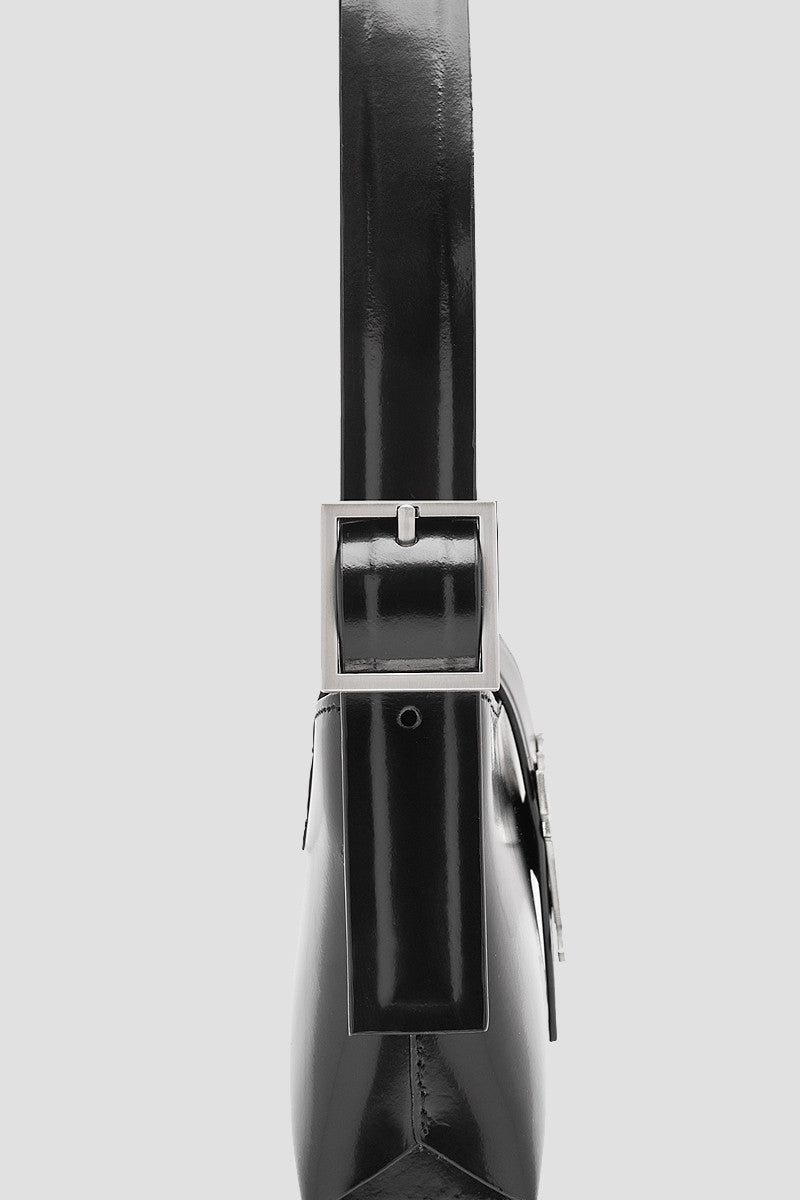 dây túi MISBHV BLACK LEATHER SHOULDER BAG MINI 122A403