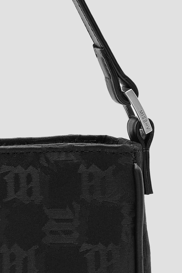 chi tiết MISBHV BLACK NYLON MONOGRAM 90'S MINI BAG 122A401