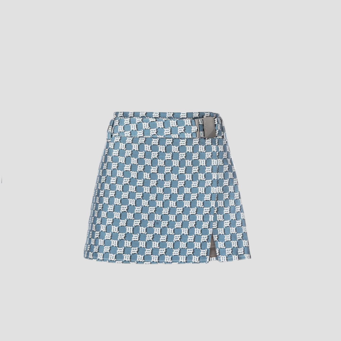MISBHV BLUE JACQUARD CANVAS MONOGRAM MINI SKIRT 230W852