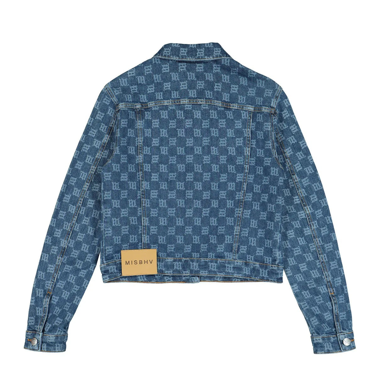 mặt sau MISBHV BLUE MONOGRAM DENIM JACKET 3121W400