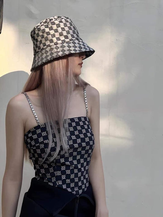 nữ mang nón MISBHV GREY JACQUARD CANVAS BUCKET HAT 3022A559