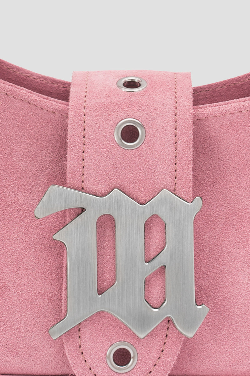 chi tiết MISBHV PINK SUEDE SHOULDER BAG SMALL 122A407