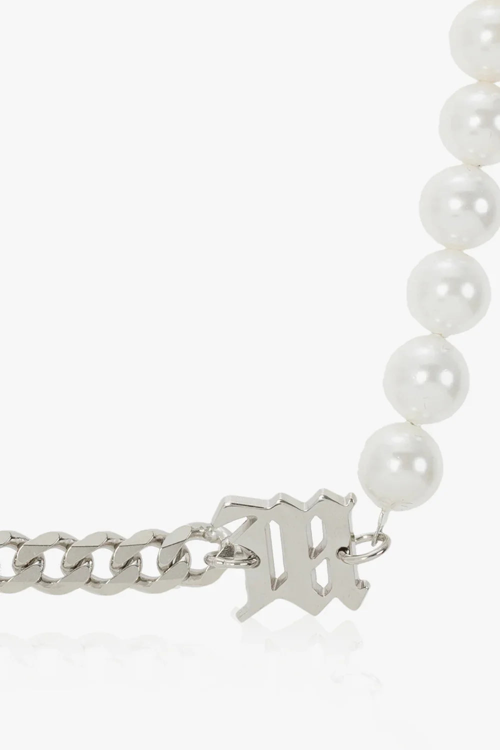 chi tiết MISBHV SILVER M PEARL AND CURB LINK CHOKER 4021A042