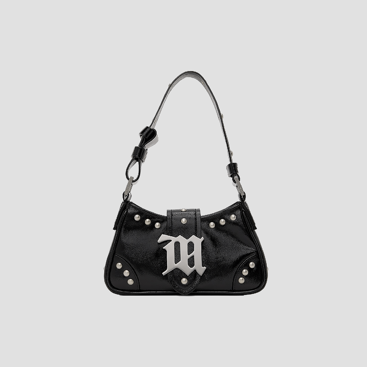 Misbhv Stud Black Leather Smal Shoulder Bag 240A435
