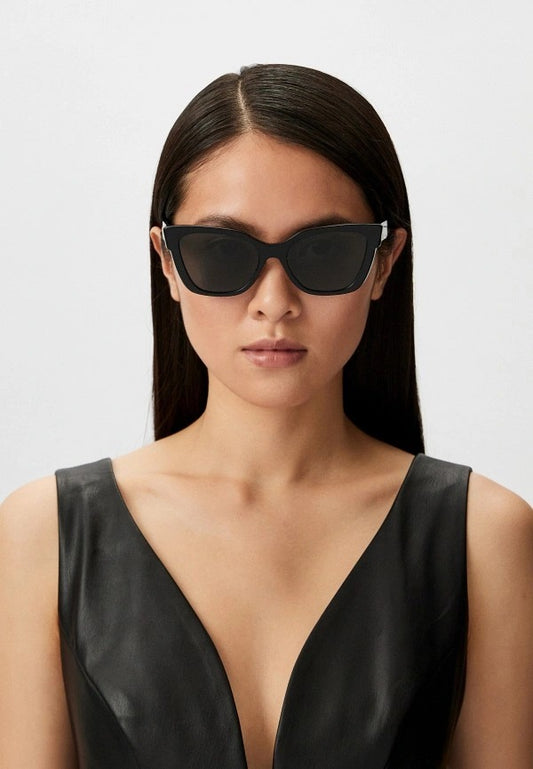 wearing MIU MIU 02ZS 1AB5S0 BUTTERFLY SUNGLASSES