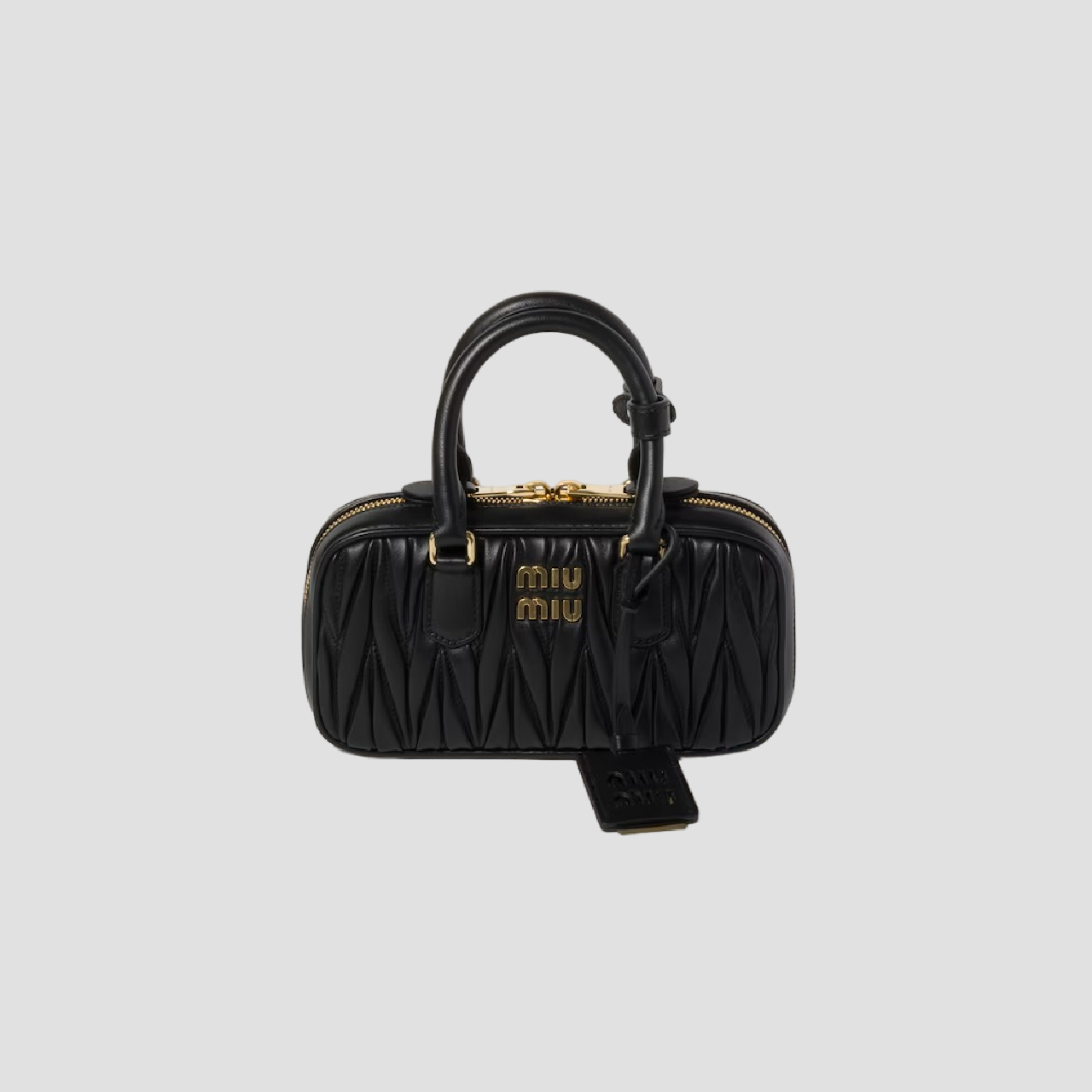 MIU MIU ARCADIE MATELASSÉ NAPPA LEATHER MINI-BAG XS BLACK 5BP088 N88 F0002