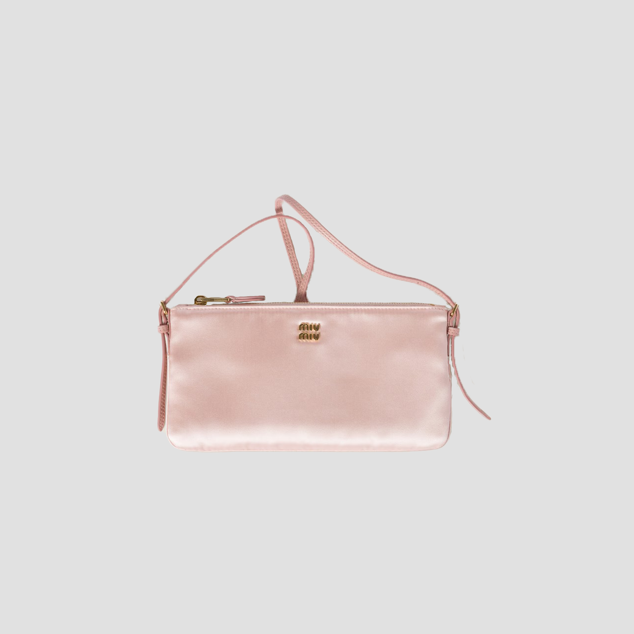 Miu Miu Satin Mini Pouch Orchid Pink 5NI007_049_F0615