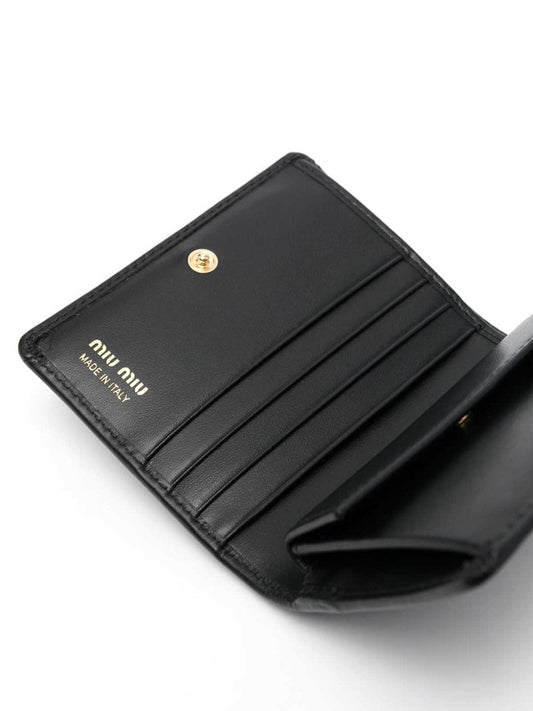 mặt trong ví MIU MIU SMALL LEATHER WALLET BLACK 5MV204_2E6Y_F0002