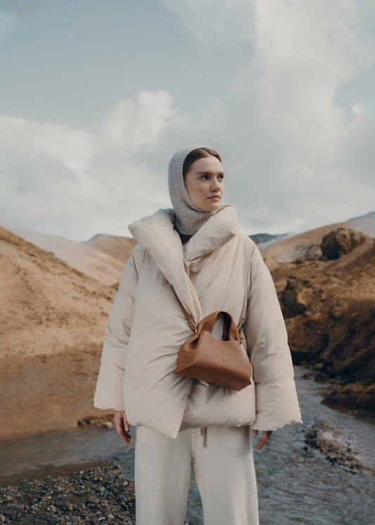 nữ đeo túi NUMÉRO NEUF MINI EDITION TEXTURED CAMEL