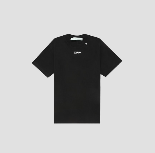 mặt trước áo OFF-WHITE BLACK CARAVAGGIO ARROWS S/S OVER T-SHIRT OMAA038S201850041088