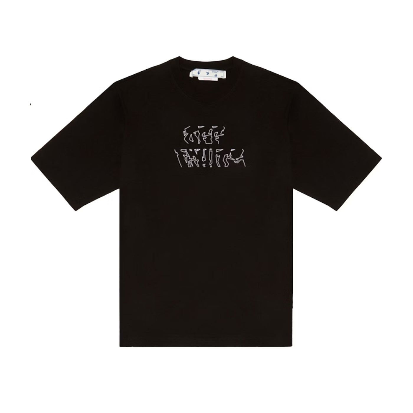 mặt trước áo OFF-WHITE BLACK NEEN ARROW SKATE S/S T-SHIRT OMAA119S22JER0081001