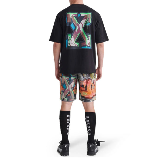 wearing OFF-WHITE BLACK NEEN ARROW SKATE S/S T-SHIRT OMAA119S22JER0081001