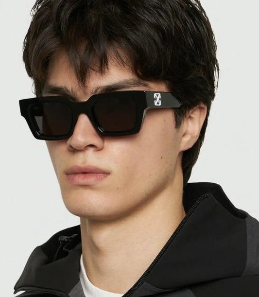 nam đeo kính OFF-WHITE BLACK VIRGIL L SUNGLASSES OERI126S24PLA0011007