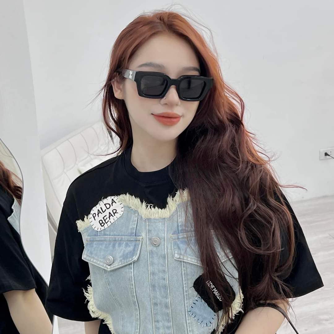 nữ mang kính OFF-WHITE BLACK VIRGIL SUNGLASSES OERI008C99PLA0011007