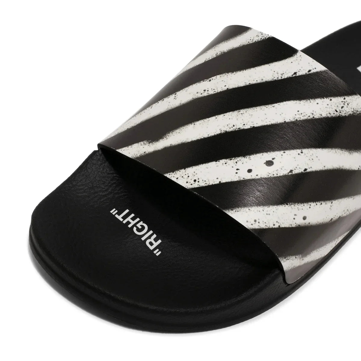 chi tiết dép OFF-WHITE SPRAY STRIPES SLIDERS OMIC001R21MAT0041001