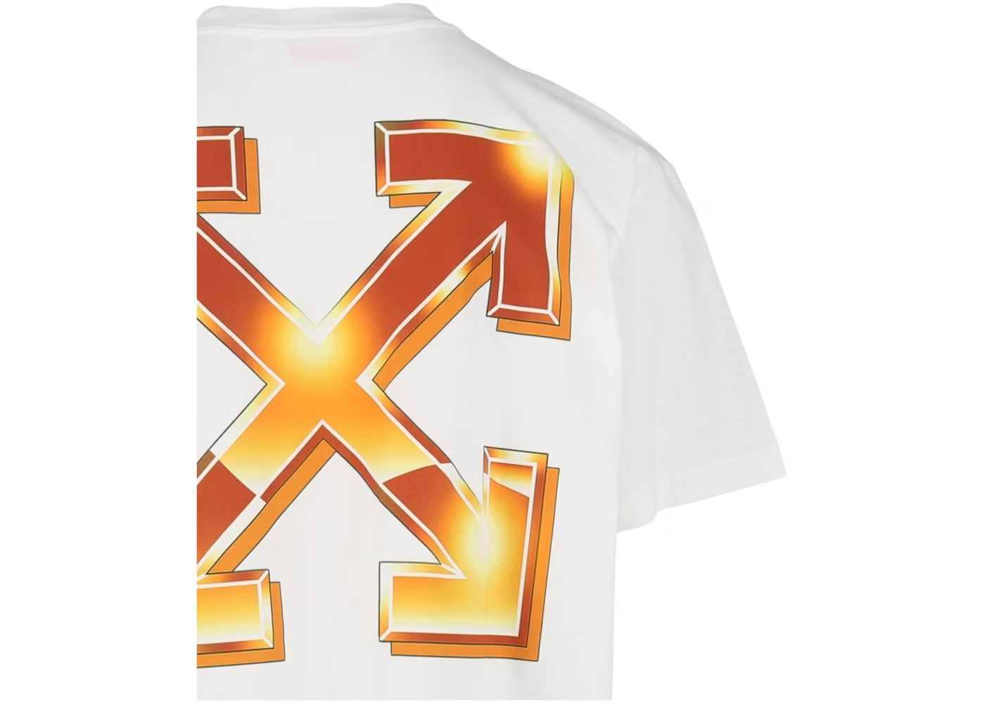 chi tiết áo OFF-WHITE WHITE ORANGE ARROW T-SHIRT AA038S22-JER00-50120