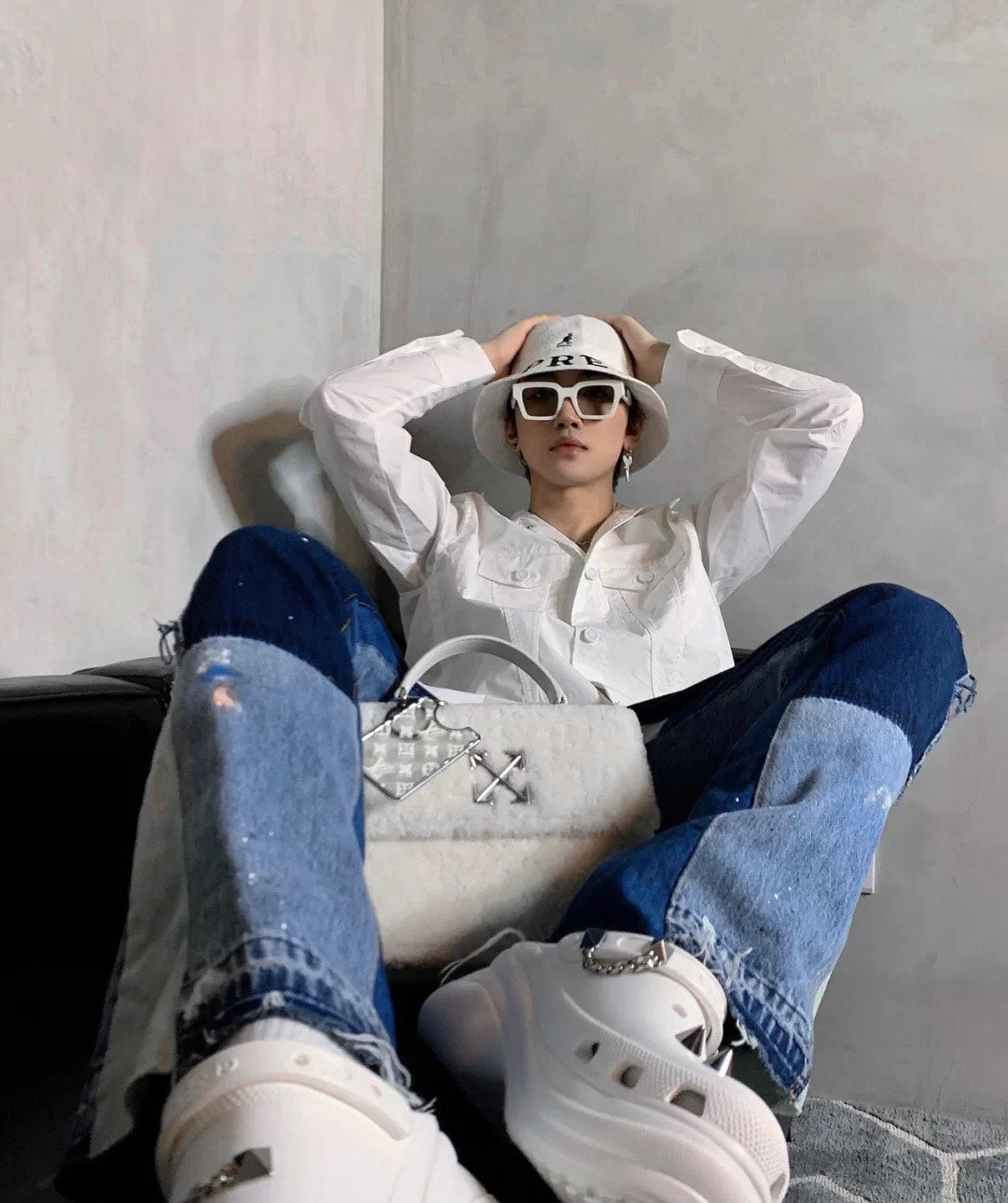 nam mang kính OFF-WHITE WHITE VIRGIL SUNGLASSES