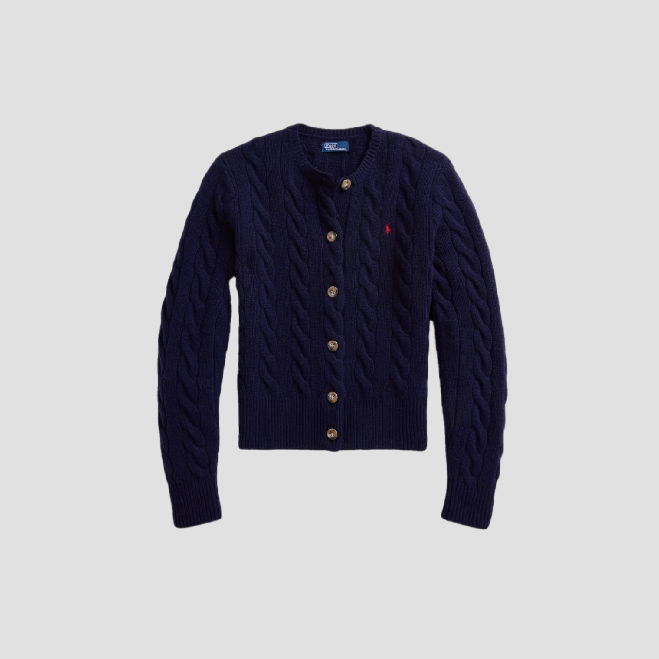 Polo Ralph Lauren Cable-Knit Wool-Cashmere Cardigan Navy WMPOSWENDW20294
