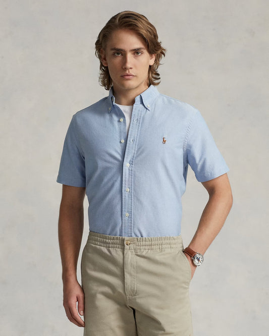 wearing Polo Ralph Lauren Classic Fit Oxford Shirt Blue 639388 710791757026