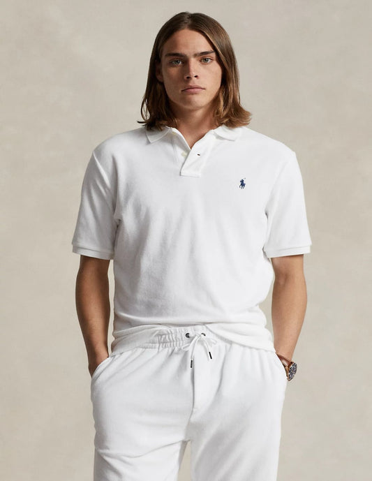 wearing Polo Ralph Lauren Classic Fit Terry Polo White 656513 710935046003