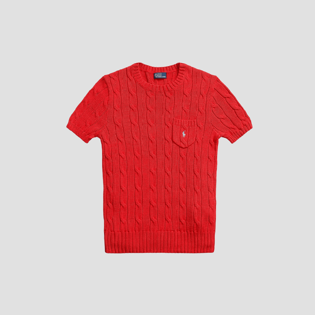 POLO RALPH LAUREN KNIT-CABLE SHORT SLEEVES RED 211895379007