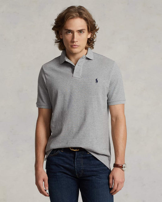wearing Polo Ralph Lauren Mesh Polo Classic Fit Men Andover Heather 401480 710557751120