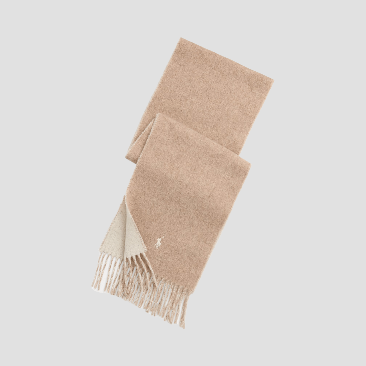Polo Ralph Lauren Reversible Wool-Blend Scarf Beige 100029955 449959334002