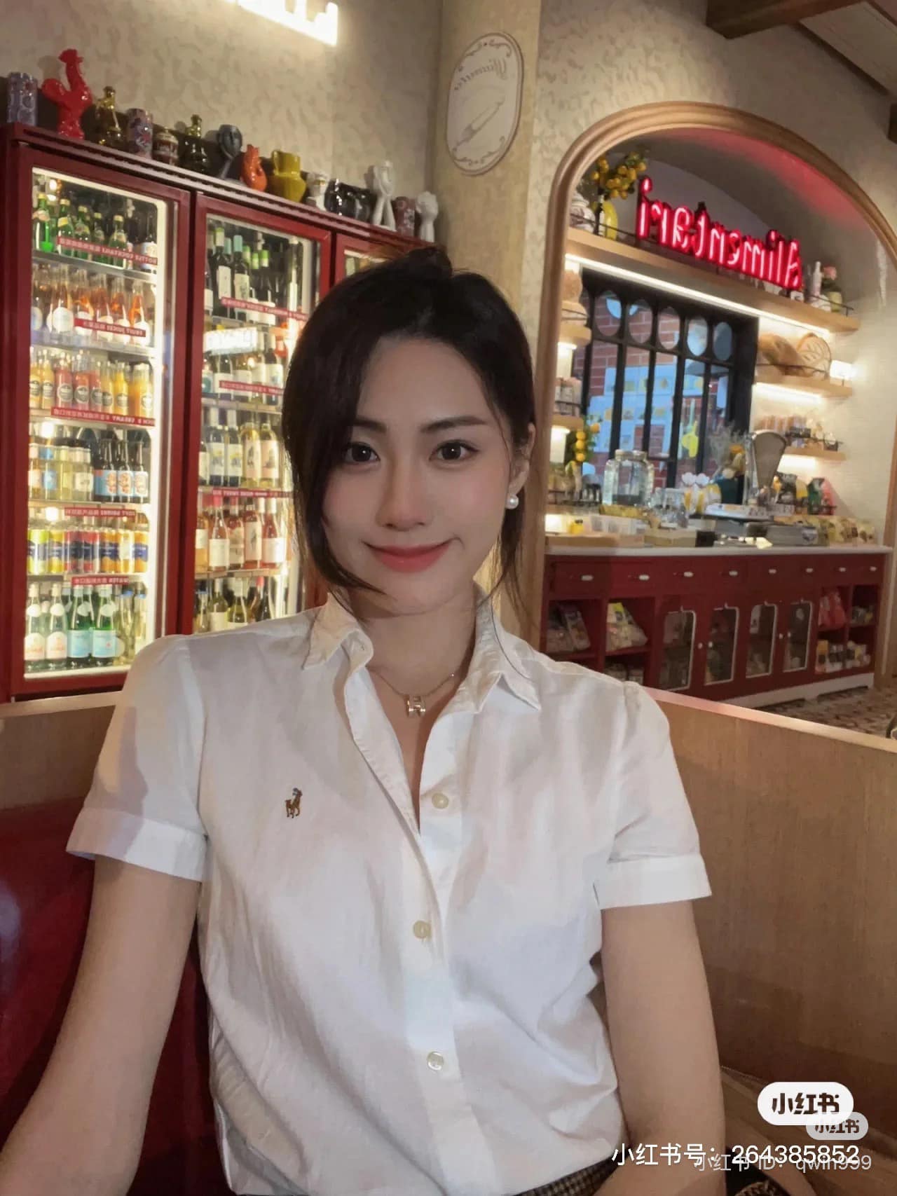 nữ mặc áo POLO RALPH LAUREN WHITE CLASSIC FIT CHAMBRAY SHIRT 710794942001