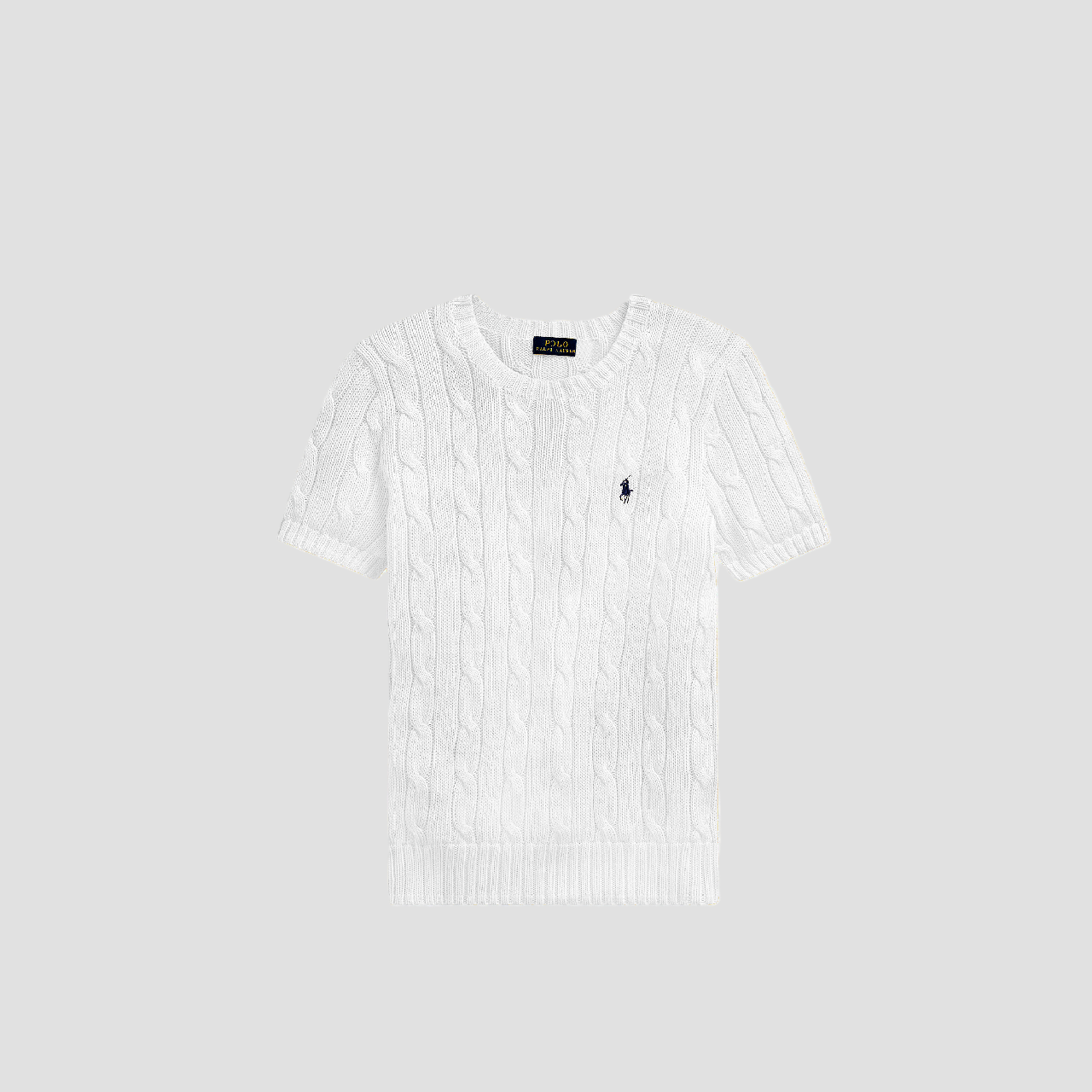 Ralph lauren white knit sweater online