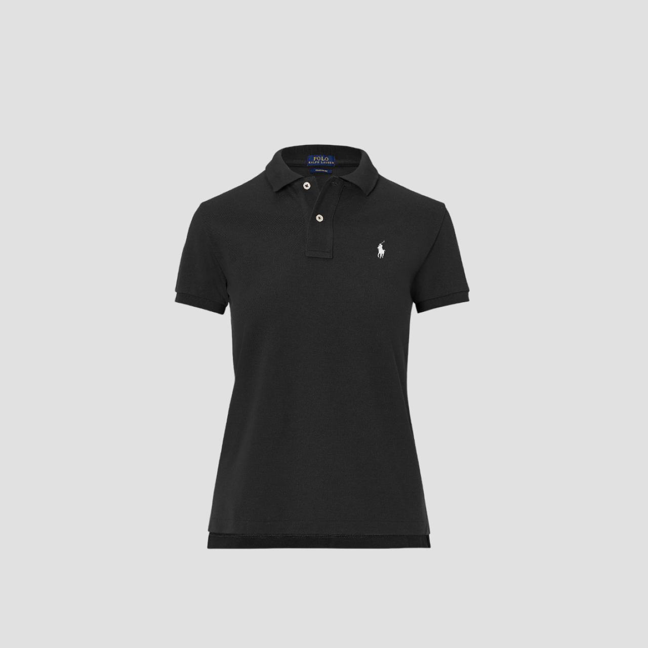 POLO RALPH LAUREN WOMEN BLACK CLASSIC FIT MESH POLO SHIRT 211506471079