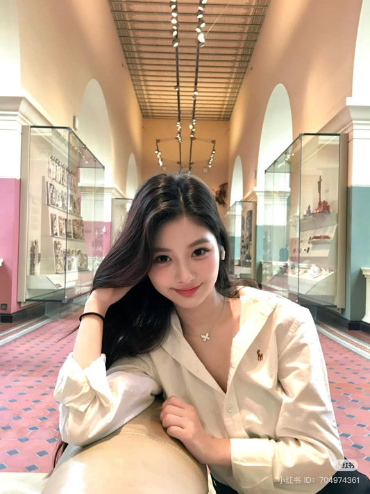 nữ mặc áo POLO RALPH LAUREN WOMEN WHITE CLASSIC FIT OXFORD SHIRT 211747514001