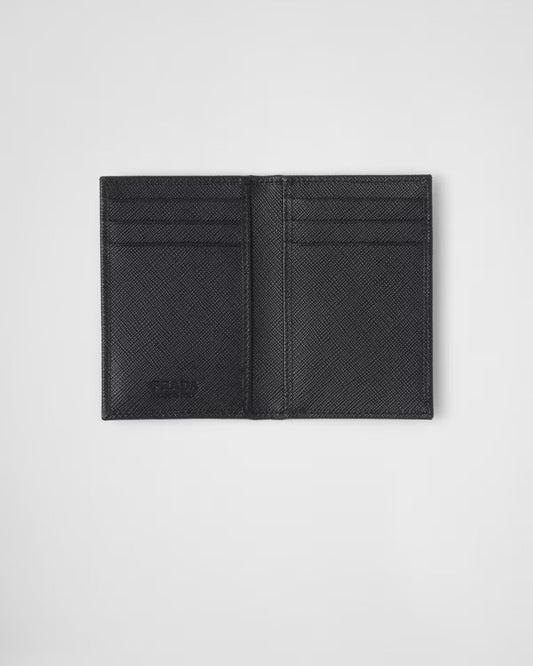 mặt trong PRADA BLACK SAFFIANO LEATHER CARD HOLDER ENAMELED CORNER 2MC101_QME_F0002