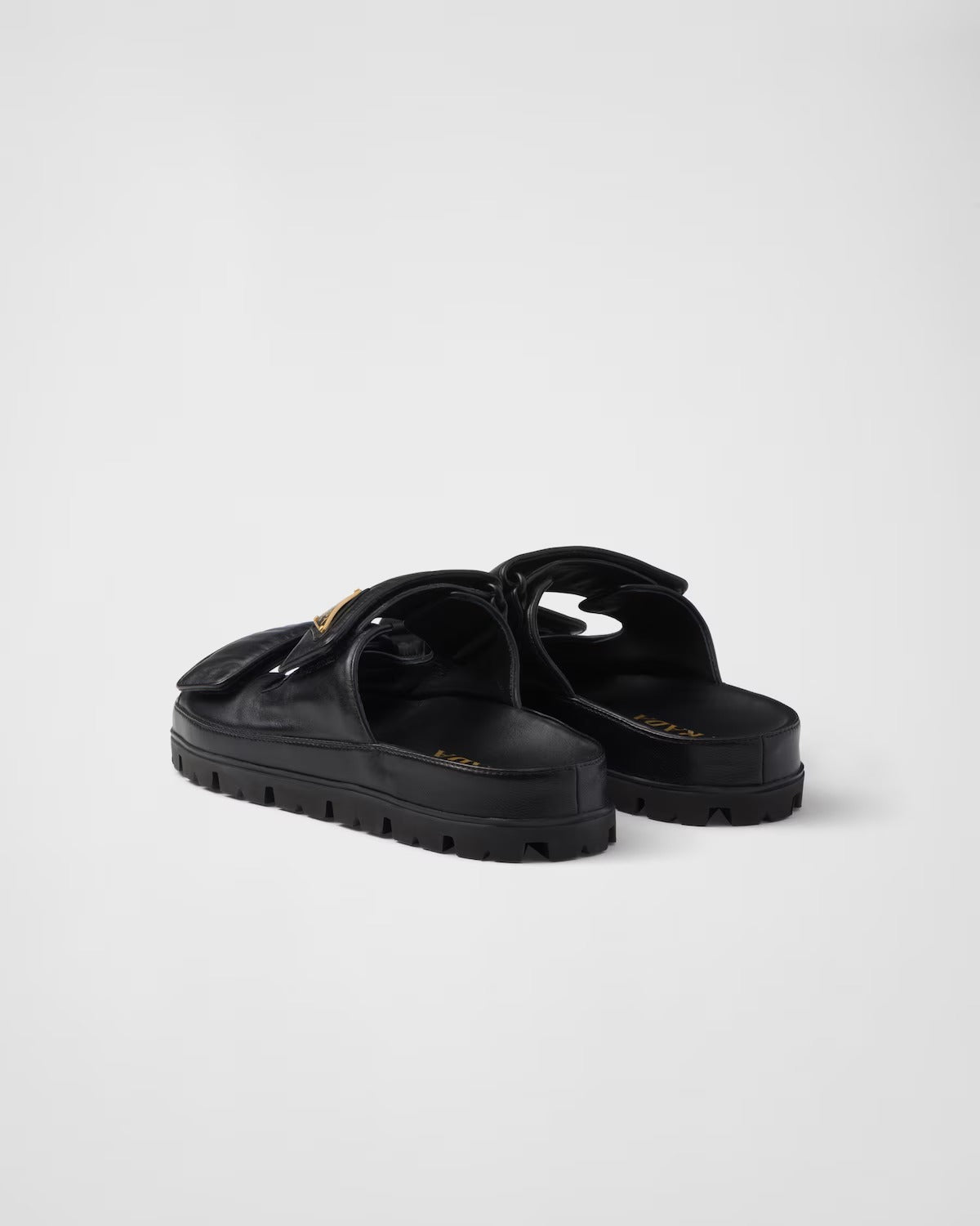 mặt sau PRADA NAPPA LEATHER SLIDES IN BLACK 1XX708_038_F0002_F_020