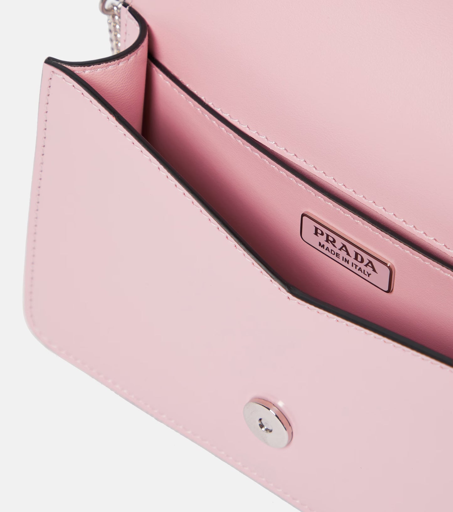 chi tiết PRADA PINK SPAZZOLATO LEATHER SHOULDER BAG 1BH189 authentic