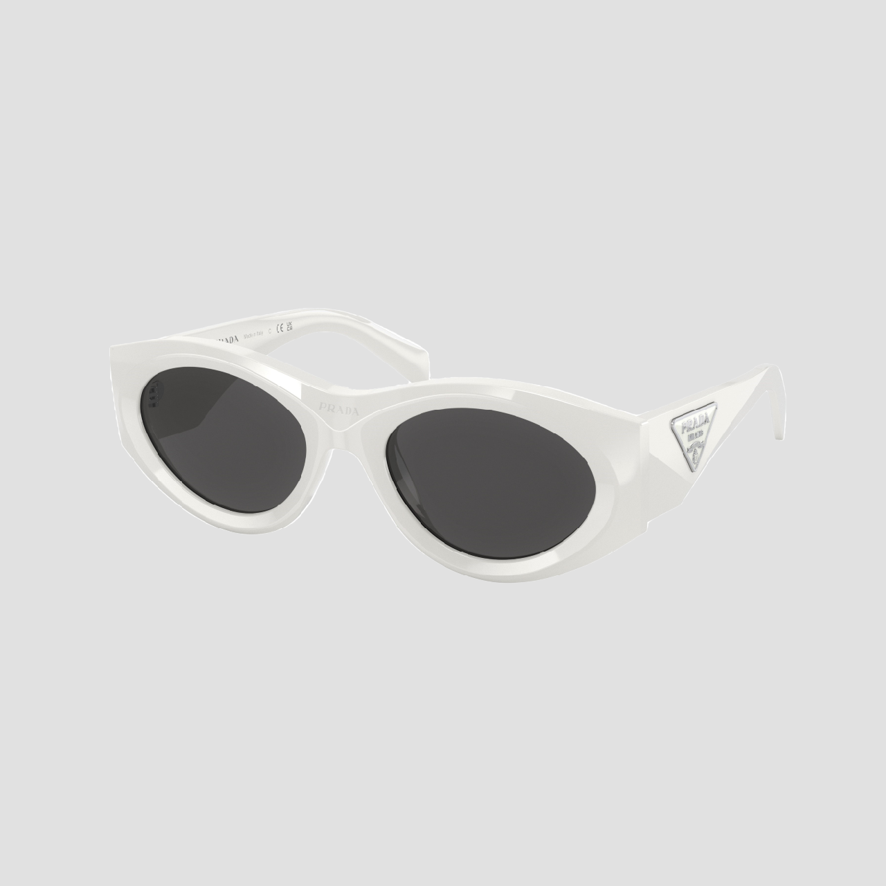 Prada PR 20ZS 1425S0 White Oval Sunglasses SPR20Z_E142_F05S0_C_053