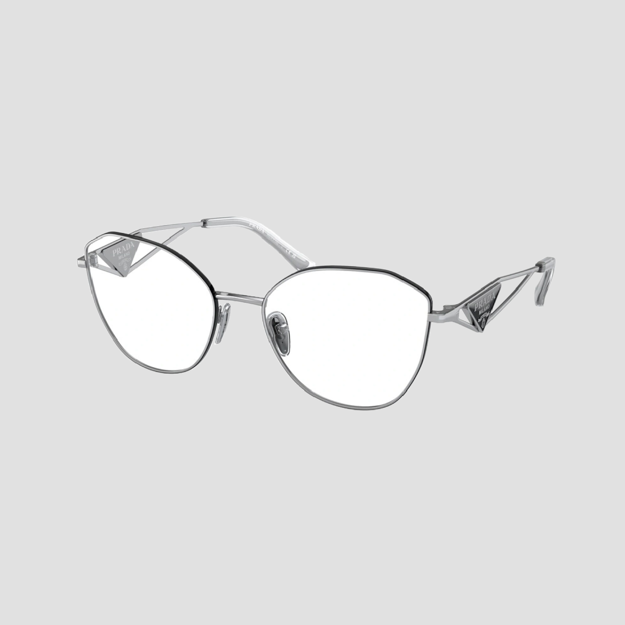 Prada PR 52ZV 1BC1O1 Silver Metal Frame Eyeglasses