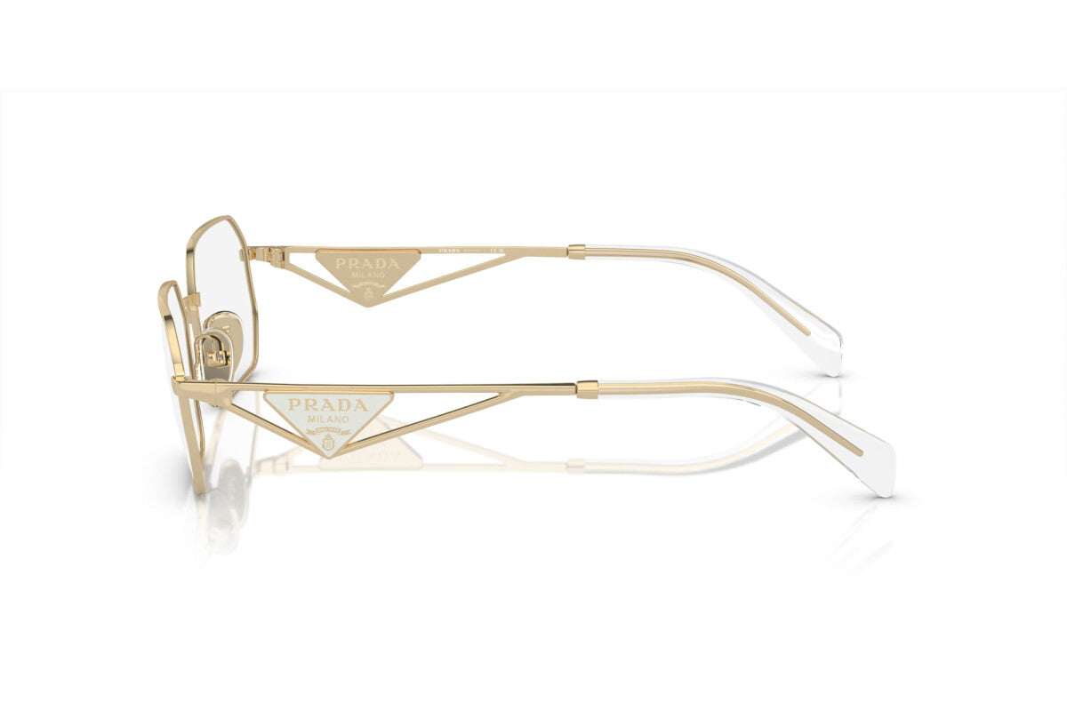 mặt ngang kính PRADA PR A53V ZVN1O1 SQUARE PALE GOLD EYEGLASSES authentic tại blankroom việt nam