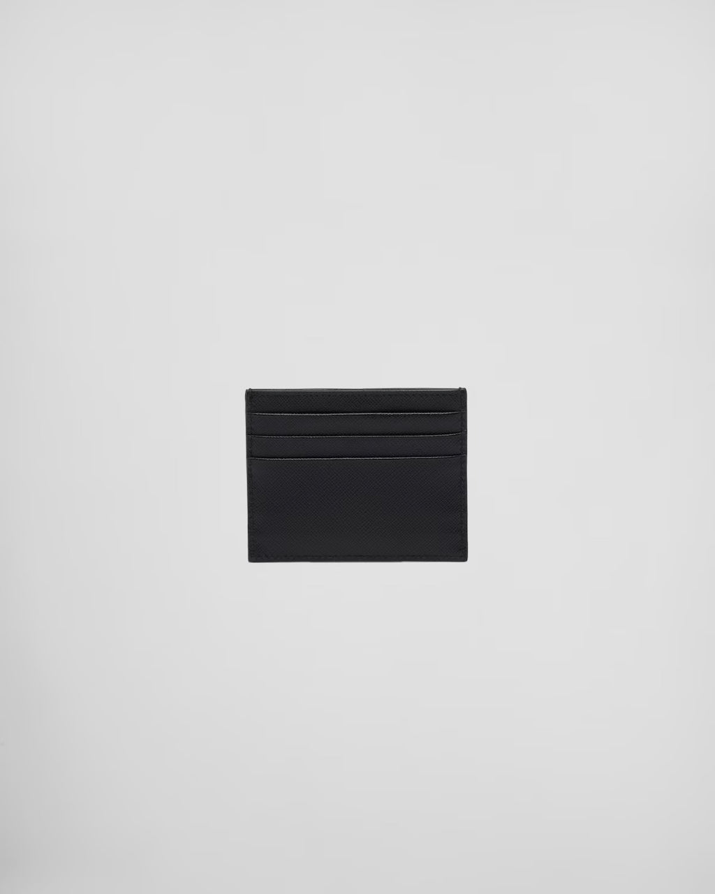 mặt sau chi tiết PRADA SAFFIANO LEATHER BLACK CARD HOLDER WITH GOLD LOGO 1MC025_QWA_F0002