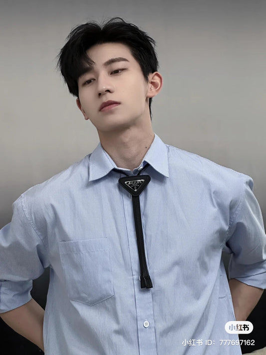 mẫu mang PRADA SAFFIANO LEATHER BOLO TIE BLACK 2IC027_QHH_F0002