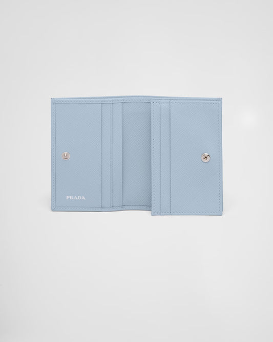 mặt trong PRADA SAFFIANO LEATHER PALE BLUE WALLET TRIANGLE LOGO 1MV021_QHH_F0EMZ