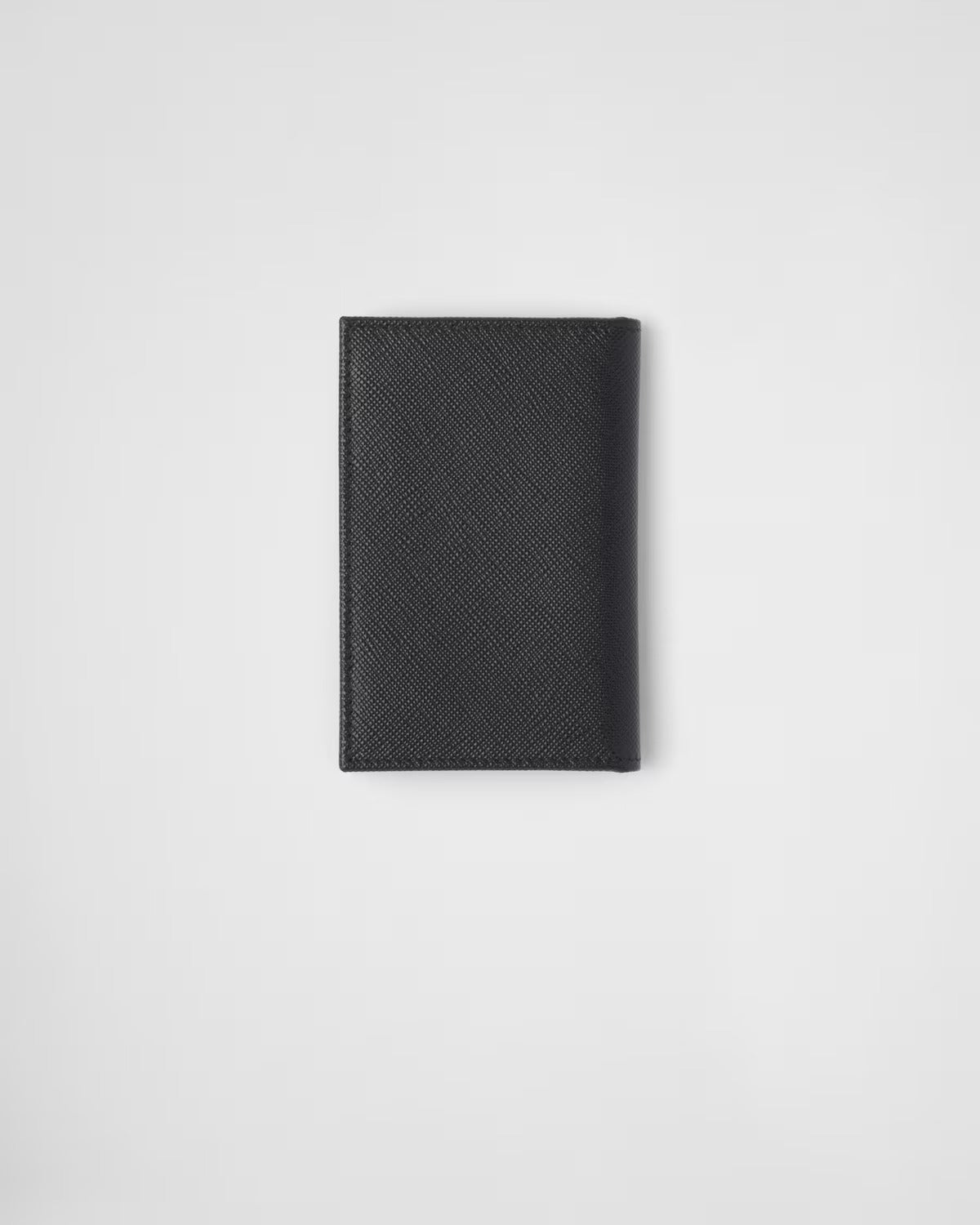 mặt sau PRADA SAFFIANO LEATHER VERTICAL CARD HOLDER TRIANGLE LOGO CORNER 2MC101_QHH_F0002