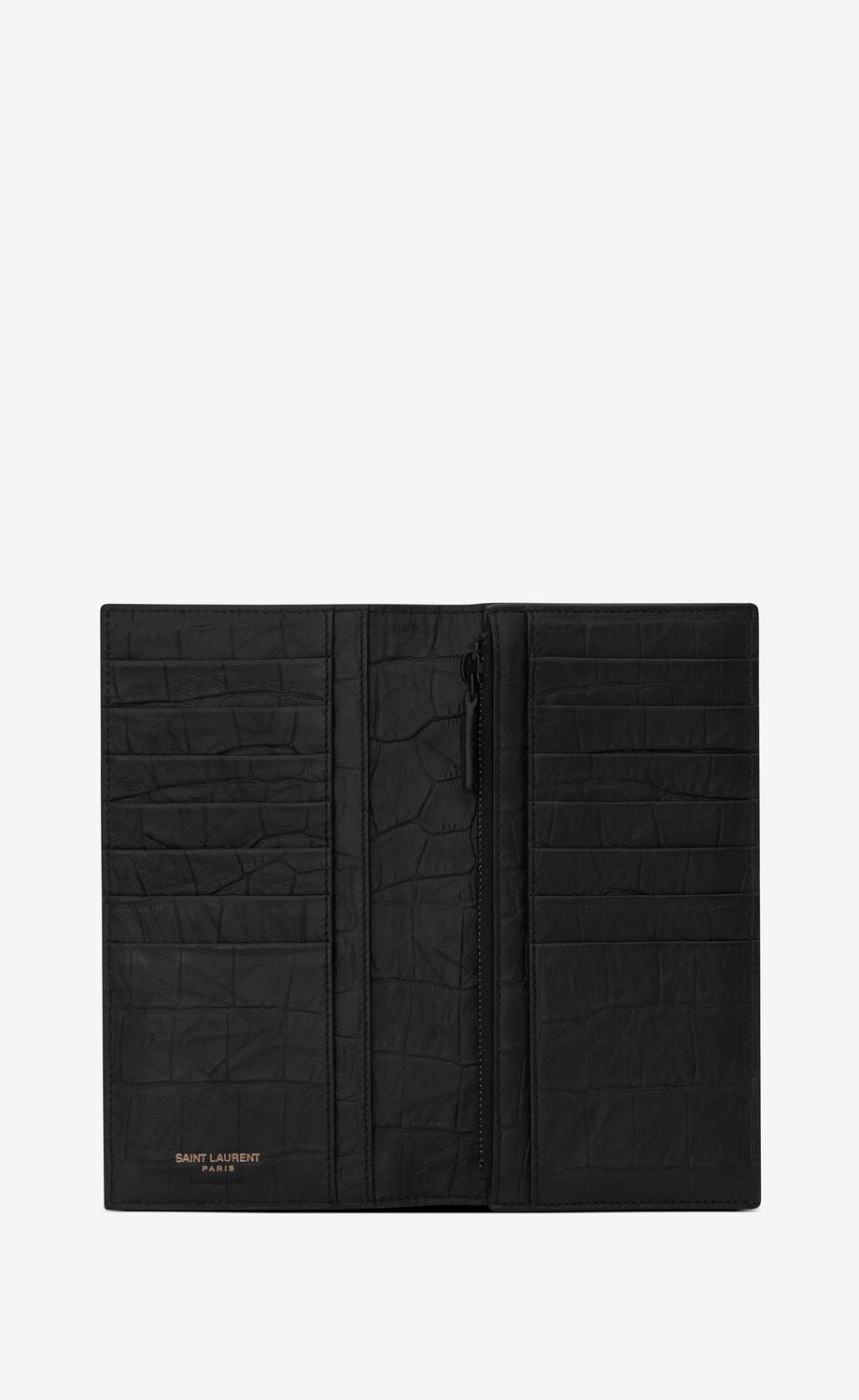 mặt trong SAINT LAURENT CASSANDRE CONTINENTAL WALLET CROCODILE-EMBOSSED LEATHER 529981C9H0U1000