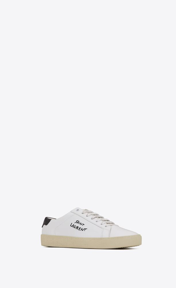 giày SAINT LAURENT COURT CLASSIC SL/06 EMBROIDERED SNEAKERS IN LEATHER 610649AABEE9061 610685AABEE9061 Authentic tại BlankRoom Việt Nam