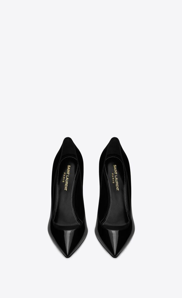 đôi guốc SAINT LAURENT OPYUM PUMPS IN PATENT LEATHER 110mm 4720110NPVV1000 Authentic tại BlankRoom Việt Nam