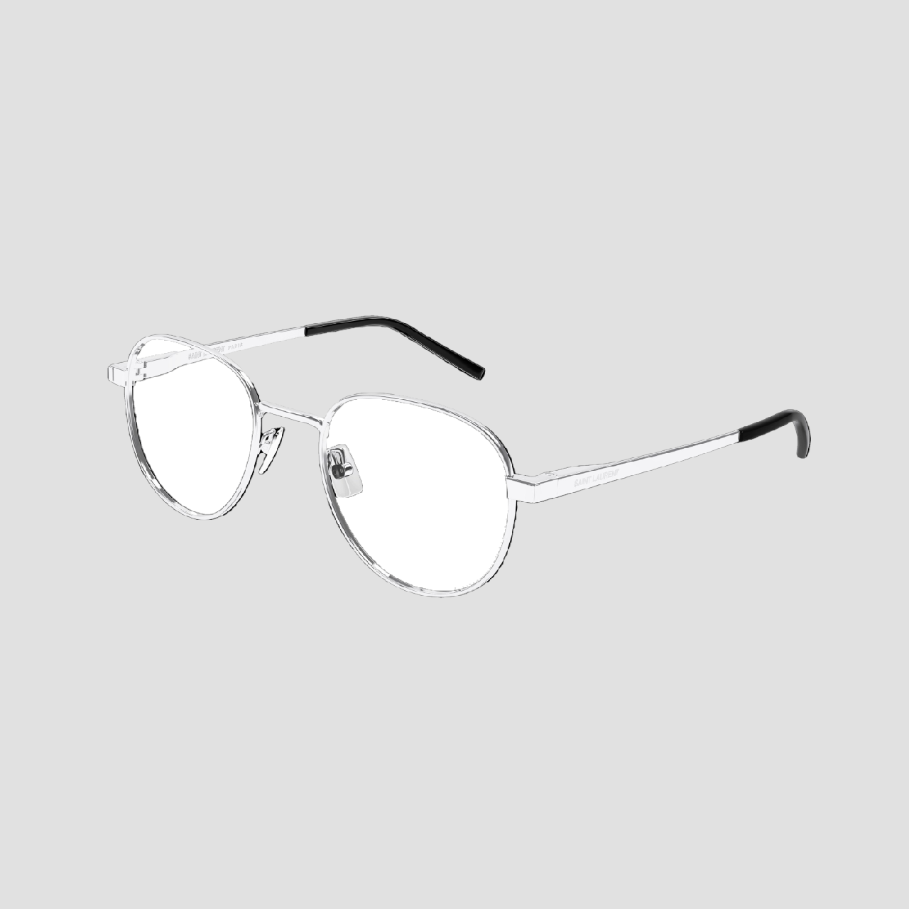 SAINT LAURENT SL 555 OPT 002 SILVER EYEGLASSES