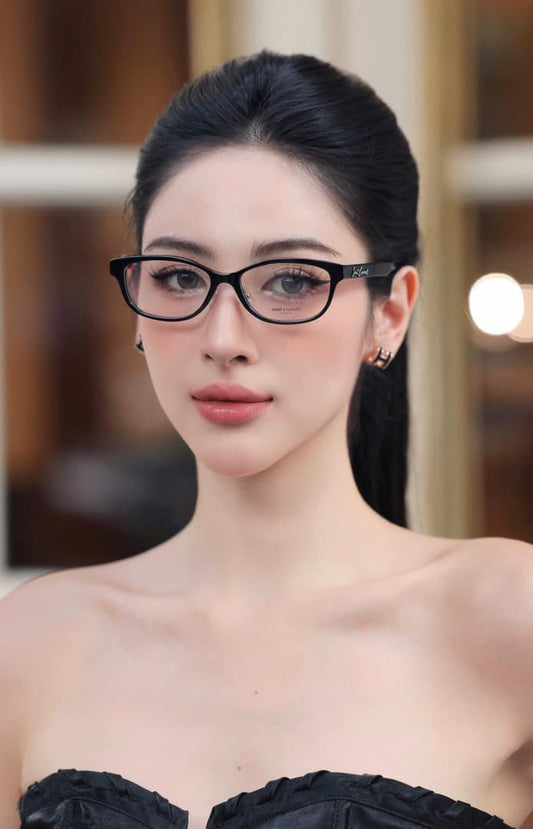 wearing SAINT LAURENT SL 629/J 001 EYEGLASSES